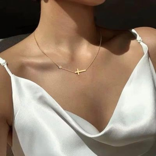 Faith based cross necklace Jesus